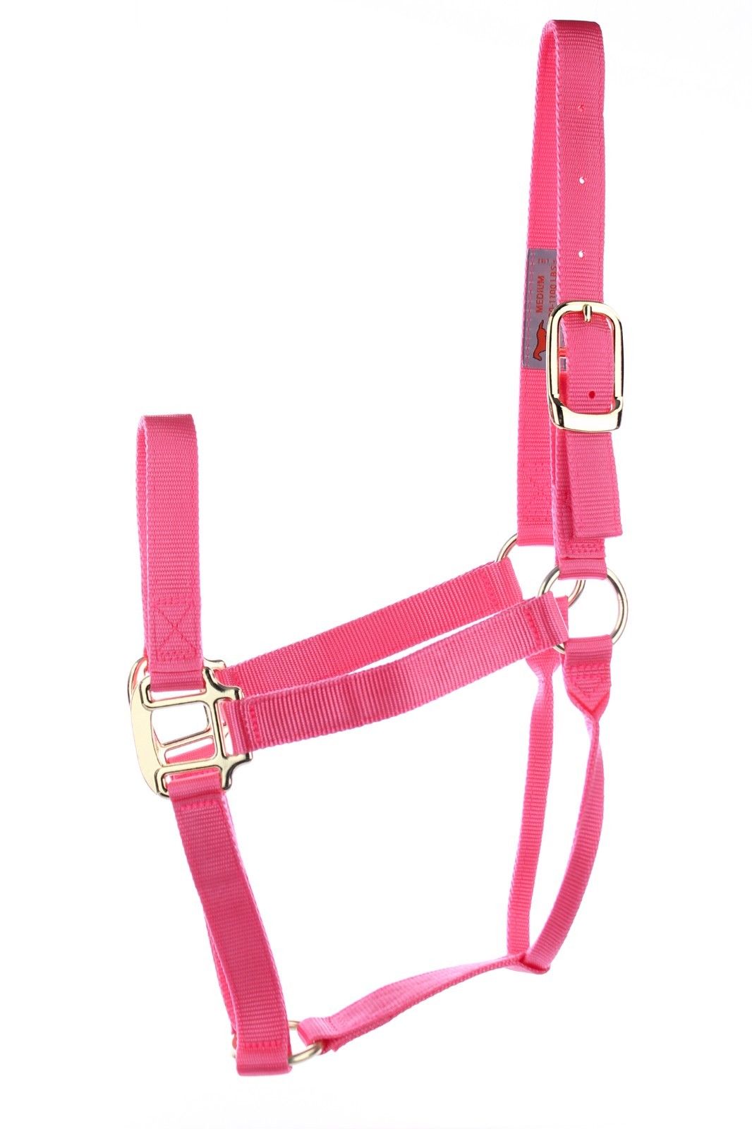 DuMor 2 Ply Pink Adjustable Nylon Halter Horse Size Medium