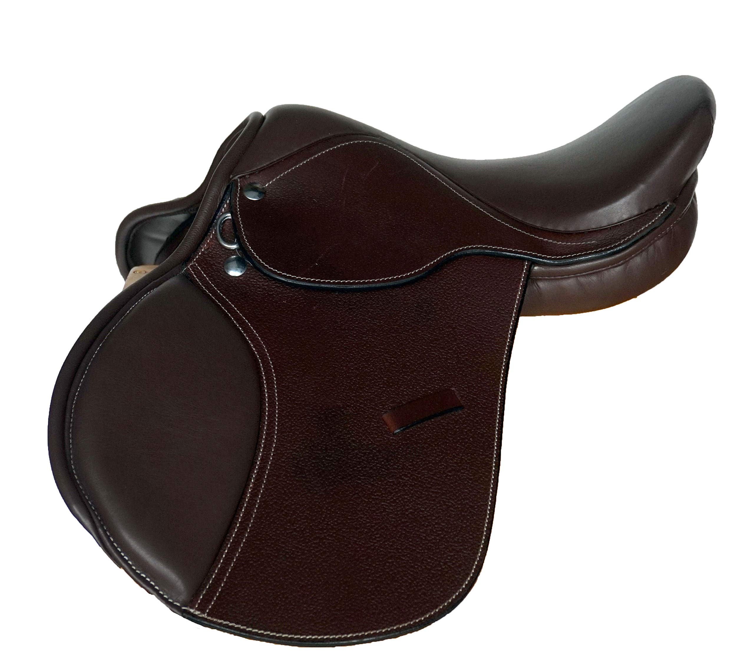 Equitem 15" Oak Bark Close Contact Leather Saddle with Matching Stirrup Leathers